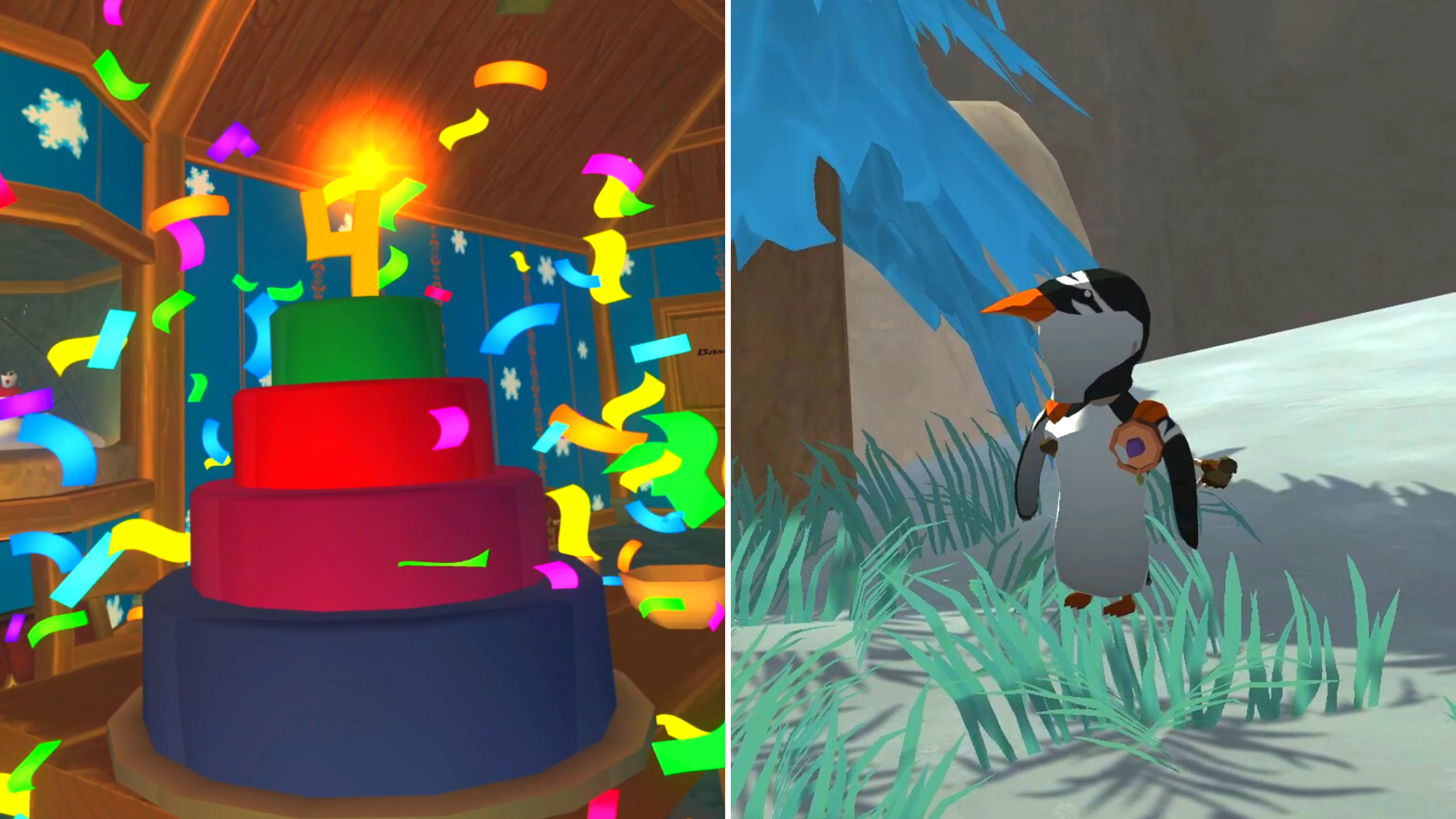 four year anniversary cake and penguin transmog set